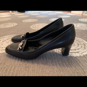 Black leather Bally 2” heels, size 40 (9)